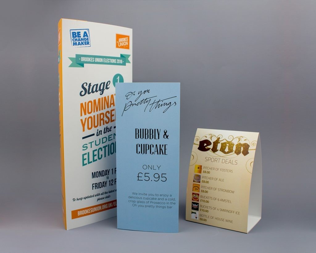 Table Tents Printing Luton